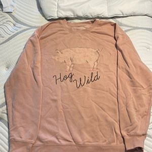 Pink Hog Wild sweatshirt by Mallory Ervin